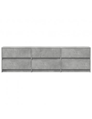 Mobile Porta TV con LED Grigio Cemento 180x34x50cm Truciolato