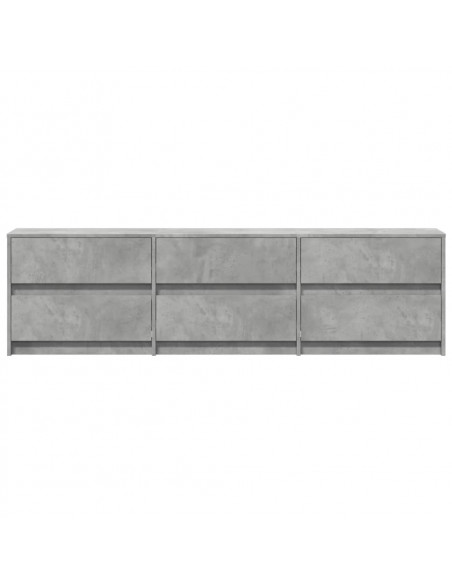 Mobile Porta TV con LED Grigio Cemento 180x34x50cm Truciolato