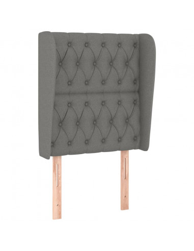 Giroletto a Molle con Materasso Grigio Scuro 80x200 cm Tessuto