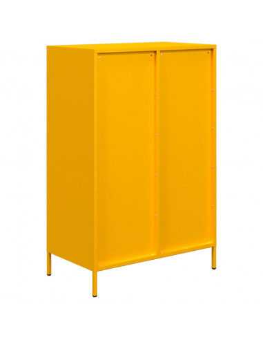 Credenza Giallo Senape 68x39x101,5 cm in Acciaio