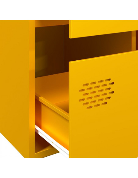 Credenza Giallo Senape 68x39x101,5 cm in Acciaio