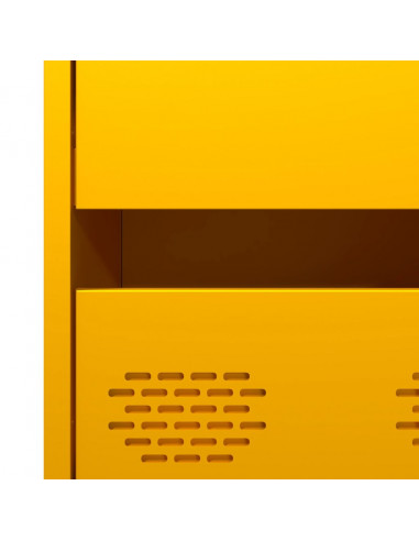 Credenza Giallo Senape 68x39x101,5 cm in Acciaio