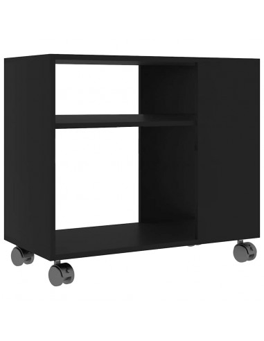 Tavolino da Salotto Nero 70x35x55 cm in Legno Multistrato