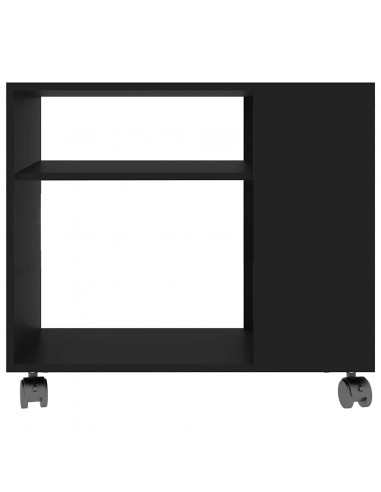 Tavolino da Salotto Nero 70x35x55 cm in Legno Multistrato