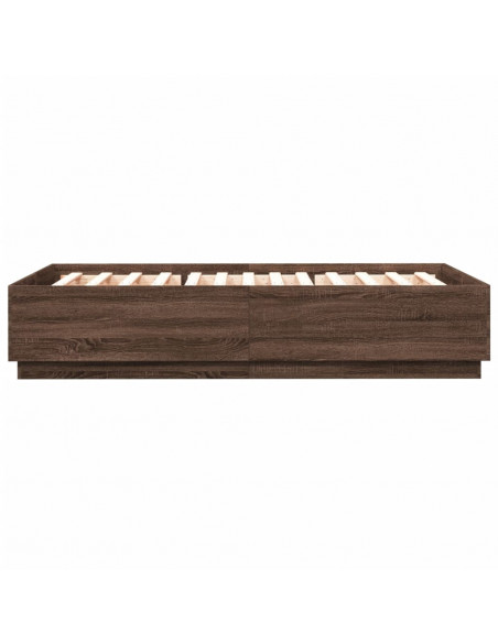 Giroletto Luci LED Rovere Marrone 120x200 cm Legno Multistrato