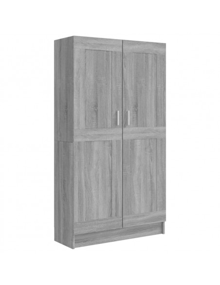 Libreria Grigio Sonoma 82,5x30,5x150 cm in Legno Multistrato