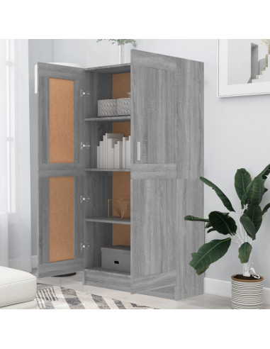 Libreria Grigio Sonoma 82,5x30,5x150 cm in Legno Multistrato