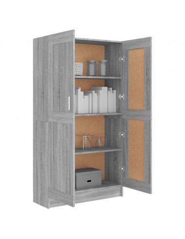 Libreria Grigio Sonoma 82,5x30,5x150 cm in Legno Multistrato