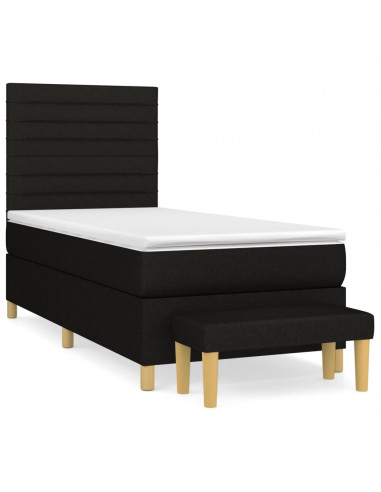 Giroletto a Molle con Materasso Nero 80x200 cm inTessuto