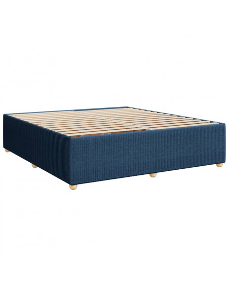 Giroletto a Molle con Materasso Blu 180x200 cm in Tessuto