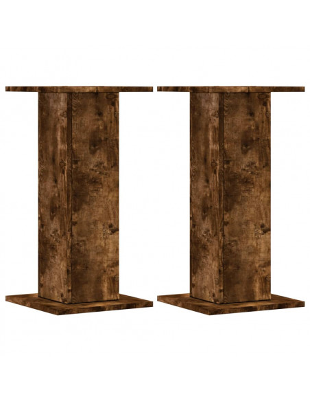 Supporti Altoparlanti 2 pz Rovere 30x30x40 cm Legno Multistrato