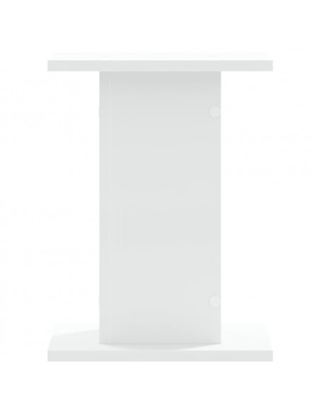 Supporti Altoparlanti 2 pz Bianchi 30x30x40cm Legno Multistrato