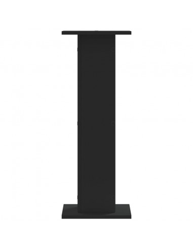 Supporti Altoparlanti 2 pz Neri 30x30x80cm in Legno Multistrato