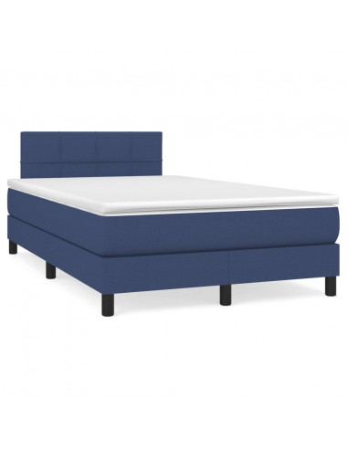 Giroletto a Molle con Materasso Blu 120x200 cm in Tessuto