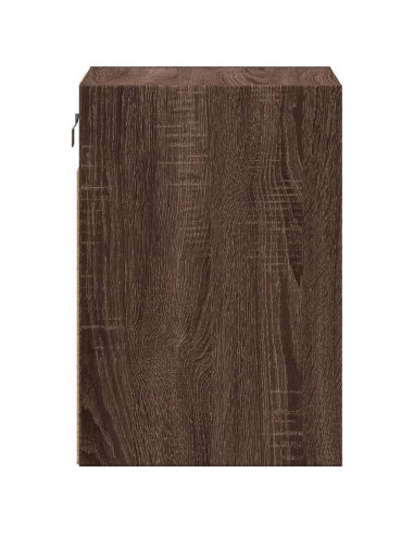Mobili TV a Parete con Luci LED 2pz Rovere Marrone 41x31x45 cm