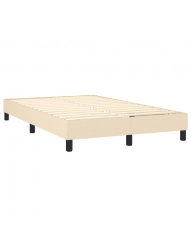 Giroletto a Molle con Materasso Crema 120x200 cm in Tessuto