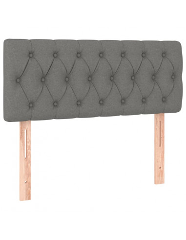 Giroletto a Molle con Materasso Grigio Scuro 100x200 cm Tessuto