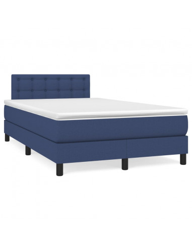 Giroletto a Molle con Materasso Blu 120x200 cm in Tessuto
