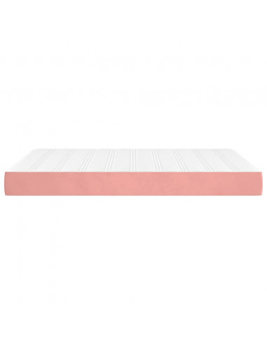 Materasso a Molle Insacchettate Rosa 140x210x20 cm in Velluto