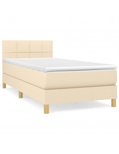 Giroletto a Molle con Materasso Crema 90x200 cm inTessuto 2