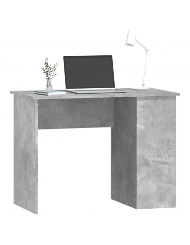 Scrivania Grigio Cemento 100x55x75 cm in Legno Multistrato