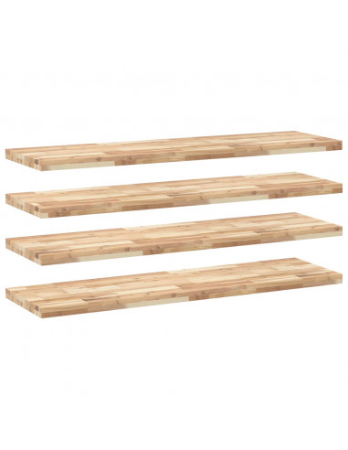 Mensole da Parete 4 pz 140x40x4 cm Legno Acacia Non Trattato