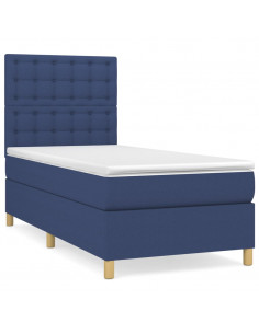 Giroletto a Molle con Materasso Blu 90x200 cm inTessuto 2