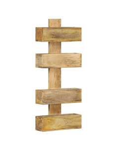 Portariviste a Parete 30x11x72 cm in Legno Massello di Mango 2