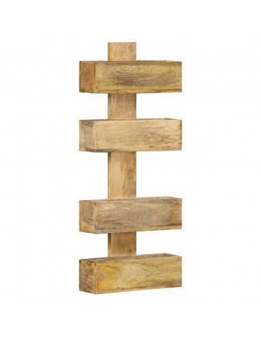 Portariviste a Parete 30x11x72 cm in Legno Massello di Mango