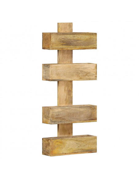 Portariviste a Parete 30x11x72 cm in Legno Massello di Mango