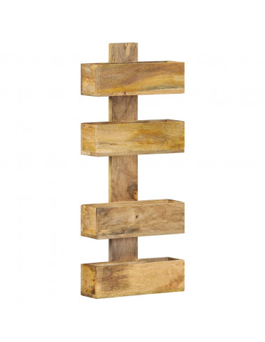 Portariviste a Parete 30x11x72 cm in Legno Massello di Mango