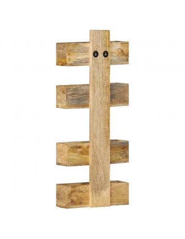 Portariviste a Parete 30x11x72 cm in Legno Massello di Mango