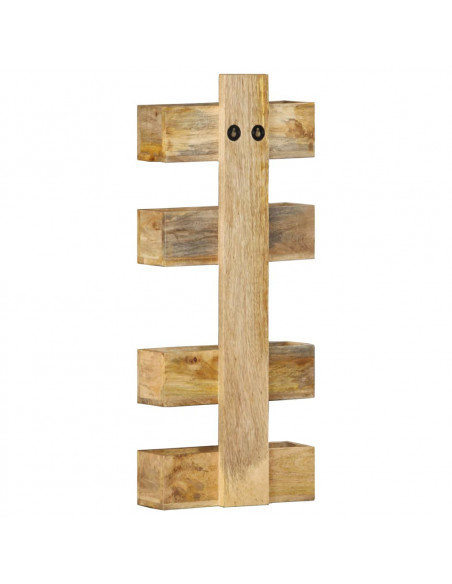 Portariviste a Parete 30x11x72 cm in Legno Massello di Mango