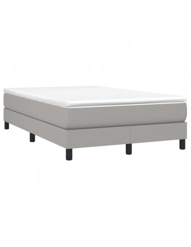 Giroletto a Molle con Materasso Grigio Chiaro 120x200cm Tessuto