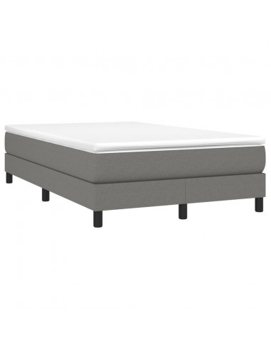 Giroletto a Molle con Materasso Grigio Scuro 120x200 cm Tessuto