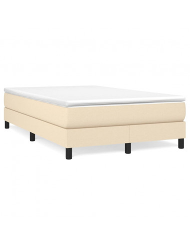 Giroletto a Molle con Materasso Crema 120x200 cm in Tessuto