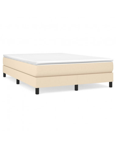 Giroletto a Molle con Materasso Crema 140x19 cm in Tessuto