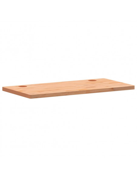 Piano Scrivania 80x40x2,5 cm in Legno Massello di Faggio