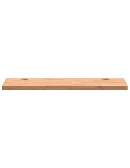 Piano Scrivania 80x40x2,5 cm in Legno Massello di Faggio