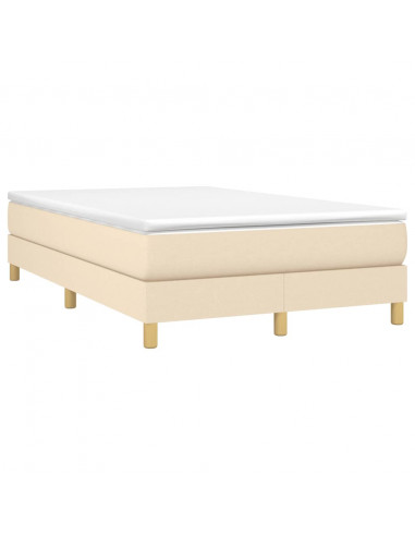 Giroletto a Molle con Materasso Crema 120x200 cm in Tessuto