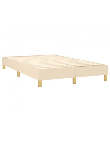 Giroletto a Molle con Materasso Crema 120x200 cm in Tessuto
