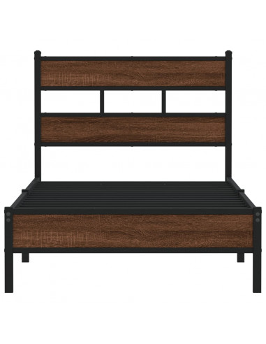 Giroletto senza Materasso Rovere Marrone 100x200 cm Truciolato