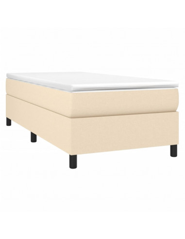 Giroletto a Molle con Materasso Crema 90x190 cm in Tessuto