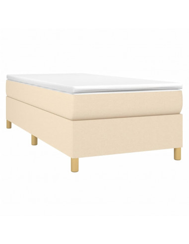 Giroletto a Molle con Materasso Crema 90x200 cm inTessuto