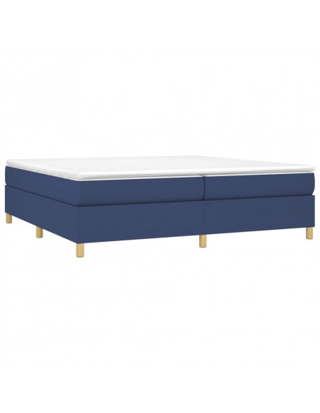 Giroletto a Molle con Materasso Blu 200x200 cm in Tessuto