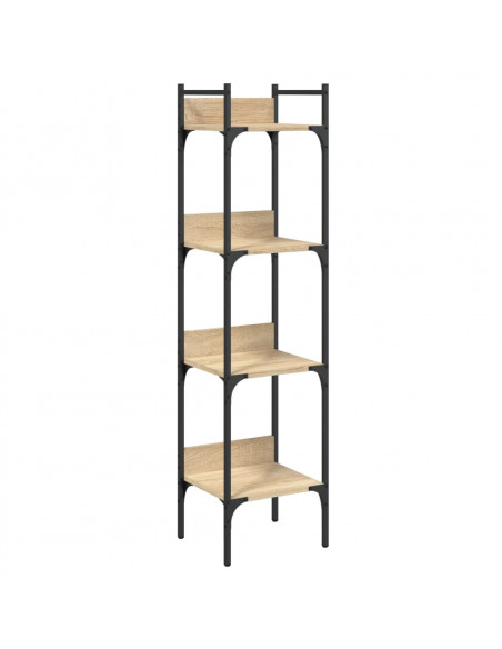 Libreria 4 Ripiani Rovere Sonoma 35x30x138,5 Legno Multistrato