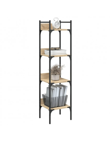 Libreria 4 Ripiani Rovere Sonoma 35x30x138,5 Legno Multistrato