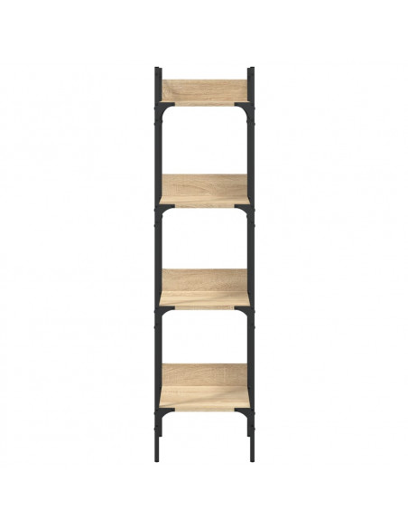 Libreria 4 Ripiani Rovere Sonoma 35x30x138,5 Legno Multistrato