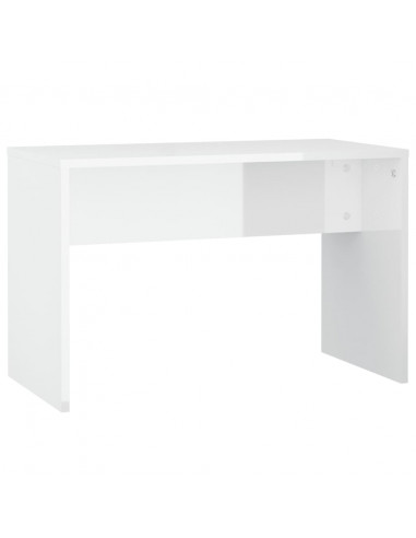 Set Tavolo da Toeletta Bianco Lucido con LED Legno Multistrato