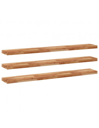 Mensole da Parete 3 pz 120x20x4 cm Legno Acacia Rifinito a Olio